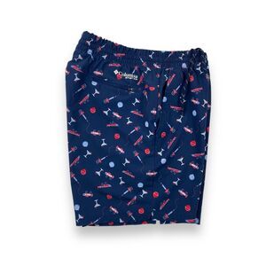 COLUMBIA PFG 'Slack Tide Hybrid' Mens Shorts Fishing Martini Print‎ Lined Large